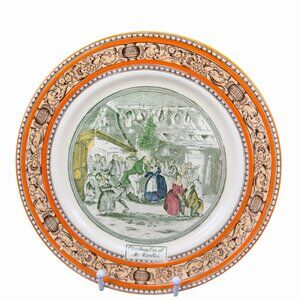 Adams Pickwick Papers Plate Mr Micawber Delivers Porcelain 10inch Plate Dish VTG